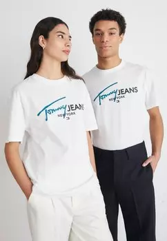 Футболка с принтом SPRAY POP COLOR TEE UNISEX Tommy Jeans, цвет white