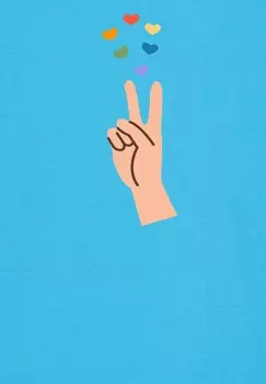 Футболка с принтом SPREAD LOVE watapparel, бирюзовый