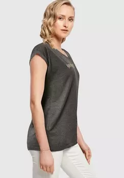 Футболка с принтом SPRING COLOR EXTENDED SHOULDER Merchcode, темно-серый