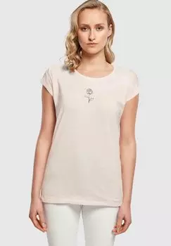 Футболка с принтом SPRING EXTENDED SHOULDER Merchcode, цвет pink