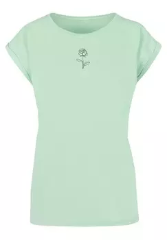 Футболка с принтом SPRING EXTENDED SHOULDER Merchcode, мята