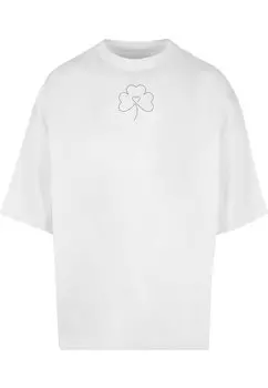 Футболка с принтом SPRING LEAF CLOVER FLOWER HUGE Merchcode, цвет white