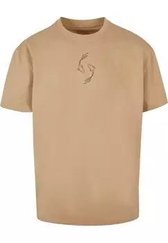 Футболка с принтом SPRING YIN JANG FISH HEAVY OVERSIZED Merchcode, цвет unionbeige