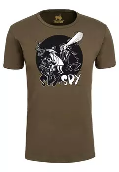 Футболка с принтом SPY VS SPY LOGOSHIRT, цвет oliv grn