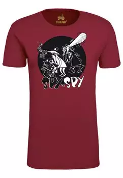 Футболка с принтом SPY VS SPY LOGOSHIRT, цвет bordeaux rot