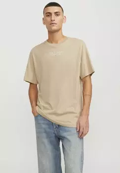 Футболка с принтом Ss Crew Neck Noos Jack & Jones, цвет fields of rye