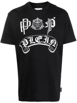 Футболка с принтом SS Gothic Plein Philipp Plein, черный