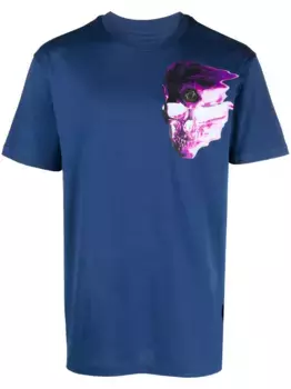 Футболка с принтом SS Skull Philipp Plein, синий
