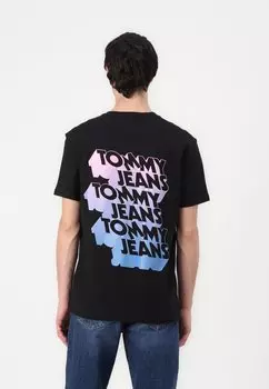 Футболка с принтом STACK BACK PRINT TEE Tommy Jeans, черный