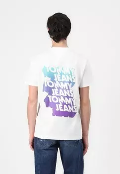 Футболка с принтом STACK BACK PRINT TEE Tommy Jeans, кремовый