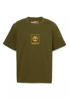 Футболка с принтом STACK CAMO TEE. Timberland, оливковый