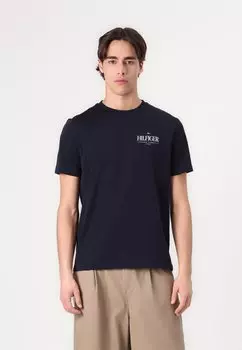 Футболка с принтом STACK TEE UNISEX Tommy Hilfiger, темно-синий
