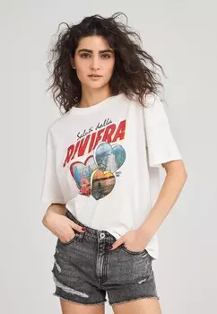 Футболка с принтом STAMPA RIVIERA Terranova, белый