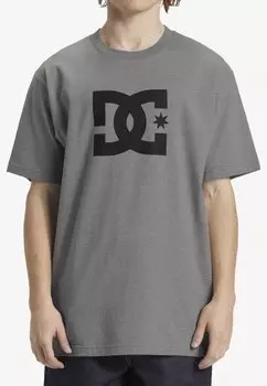 Футболка с принтом STAR HSS DC Shoes, цвет heather grey
