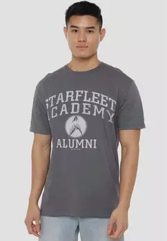 Футболка с принтом STAR TREK ALUMNI Cotton Soul, антрацит