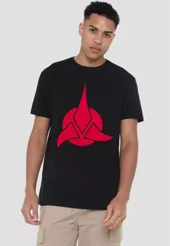 Футболка с принтом STAR TREK KLINGON LOGO Cotton Soul, черный