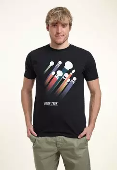 Футболка с принтом Star Trek Ship Streaks Henry Tiger, цвет navy blue