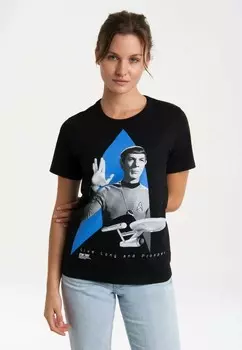 Футболка с принтом STAR TREK SPOCK LOGOSHIRT, черный