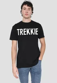 Футболка с принтом STAR TREKKIE Cotton Soul, черный