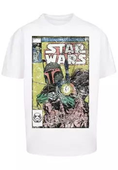 Футболка с принтом STAR WARS BOBA FETT COMIC F4NT4STIC, белый