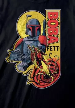 Футболка с принтом STAR WARS BOBA Henry Tiger, черный