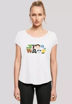 Футболка с принтом STAR WARS CHARACTER LOGO F4NT4STIC, белый