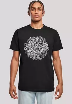 Футболка с принтом STAR WARS CHRISTMAS DEATH STAR TODESSTERN WEIHNACHTEN F4NT4STIC, черный
