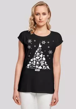 Футболка с принтом STAR WARS CHRISTMAS WEIHNACHTSBAUM F4NT4STIC, черный