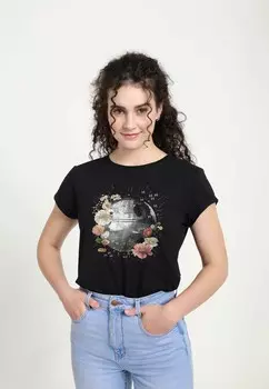 Футболка с принтом STAR WARS: CLASSIC FLORAL DEATH STAR Star Wars, черный