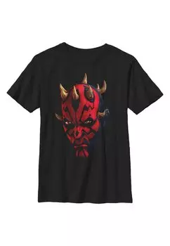 Футболка с принтом Star Wars Clone Wars Maul Face Star Wars, черный