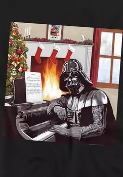 Футболка с принтом STAR WARS DARTH VADER CHRISTMAS CAROLS Marvel, черный