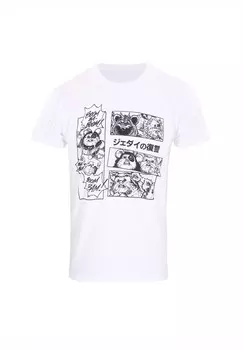 Футболка с принтом STAR WARS EWOK MANGA Henry Tiger, белый