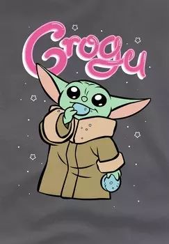 Футболка с принтом STAR WARS GROGU BUBBLE Marvel, антрацит