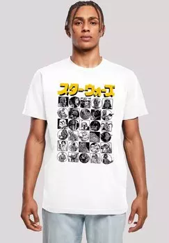 Футболка с принтом STAR WARS JAPANESE CHARACTER THUMBNAIL F4NT4STIC, белый
