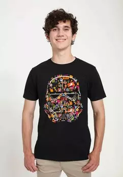 Футболка с принтом Star Wars: Last Jedi Candy Trooper Face Unisex Star Wars, черный