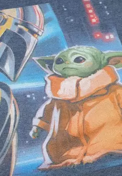 Футболка с принтом STAR WARS MANDALORIAN GROGU COLLECTORS CARD Star Wars, темно-синий