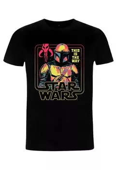 Футболка с принтом STAR WARS: MANDALORIAN THE PROTECTOR UNISEX Star Wars, черный