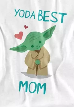 Футболка с принтом STAR WARS MOTHER S DAY YODA BEST MOM Marvel, белый
