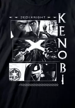 Футболка с принтом STAR WARS OBI WAN KENOBI VS VADER Henry Tiger, черный