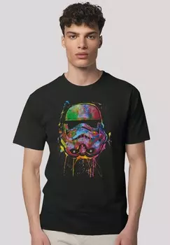 Футболка с принтом STAR WARS STORMTROOPER PAINT SPLATS F4NT4STIC, черный