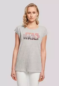 Футболка с принтом STAR WARS TATOOINE LOGO F4NT4STIC, серый
