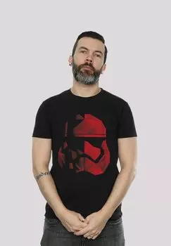 Футболка с принтом STAR WARS THE LAST JEDI CUBIST STROMTROOPER HELM F4NT4STIC, цвет black
