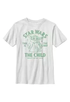 Футболка с принтом Star Wars: The Mandalorian Brain Child Star Wars, белый