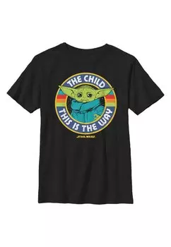 Футболка с принтом Star Wars: The Mandalorian Star Child Star Wars, черный