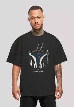 Футболка с принтом STAR WARS THE MANDALORIAN HELMET F4NT4STIC, цвет black