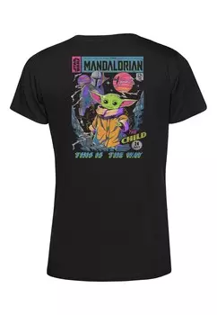 Футболка с принтом STAR WARS: THE MANDALORIAN NEON POSTER Star Wars, черный