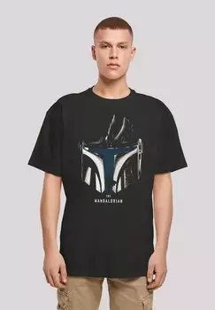 Футболка с принтом STAR WARS THE MANDALORIAN HELMET F4NT4STIC, черный