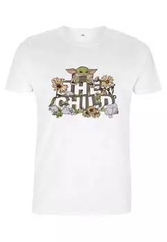 Футболка с принтом STAR WARS: THE MANDALORIAN VINTAGE FLOWER CHILD UNISEX Henry Tiger, белый