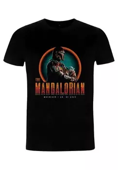 Футболка с принтом STAR WARS: THE MANDALORIAN MADEWORN MANDO UNISEX Star Wars, черный