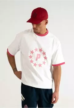 Футболка с принтом STARS CONTRAST TEE PROHIBITED, кремовый